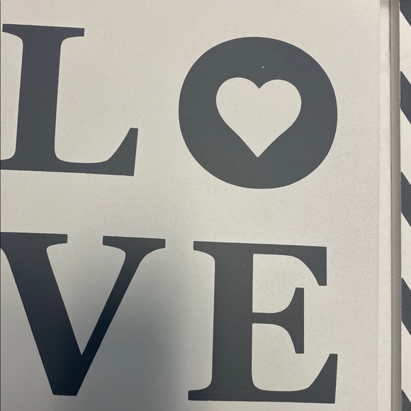Rustic Gray White Chevron Love Wall Decor Sign & Photo Clipboard - Picture 7 of 9
